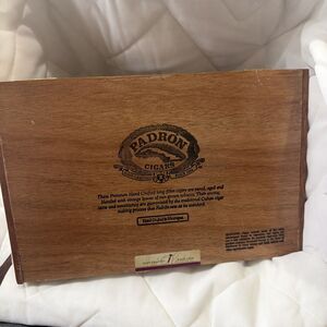 Pardon 4000  Wooden Cigar Box 11” x 7” x 2”